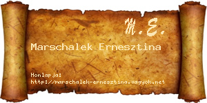 Marschalek Ernesztina névjegykártya